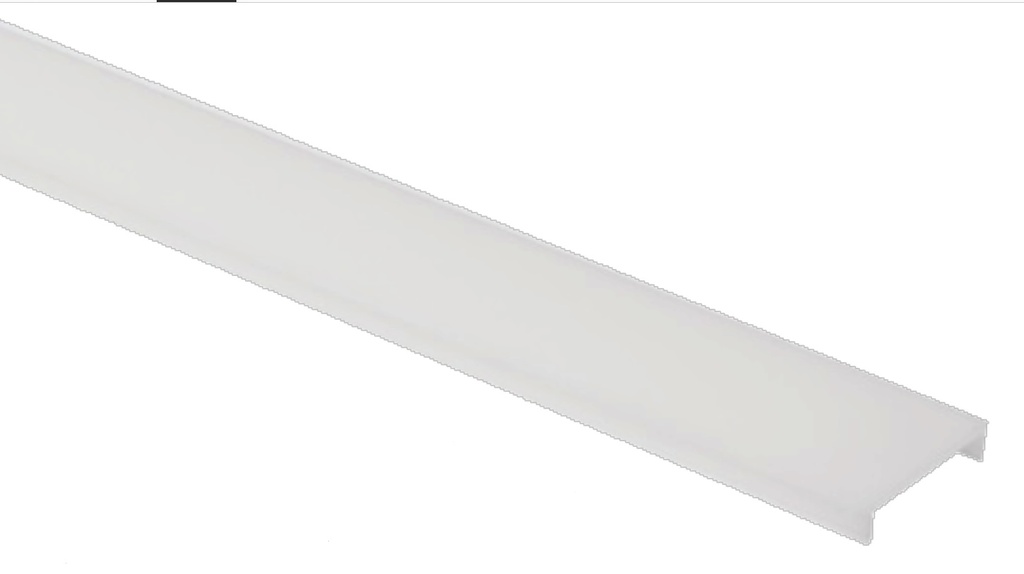 LED-Leuchten Abdeckung PMMA flach satiniert für Profil U mit Breite 30mm