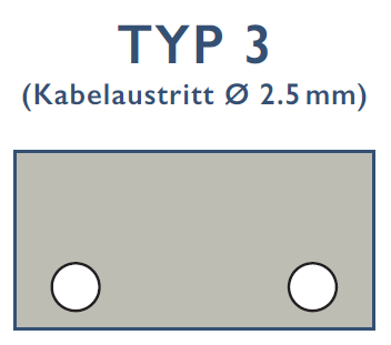 Abschluss CNS Typ 3 für Basisprofil U 20x10mm