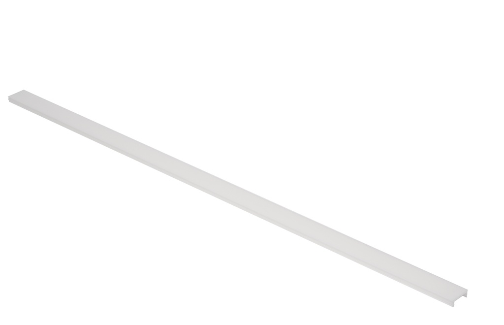 LED-Leuchten Abdeckung PMMA flach satiniert für Profil U mit Breite 14mm