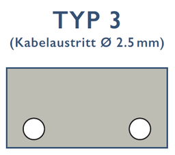 [ABS U2010-CNS-T3] Abschluss CNS Typ 3 für Basisprofil U 20x10mm